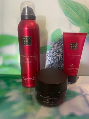 RITUALS The Ritual of Ayurveda Luxus Körperpflege Set Duschschaum, Scrub, Creme
