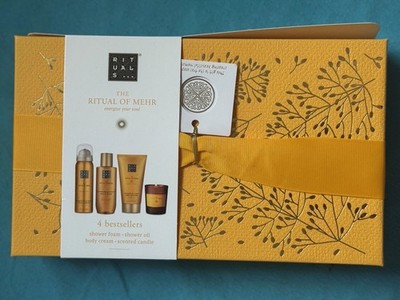 Rituals THE RITUAL OF MEHR GIFT Set Duschgel Lotion Peeling Kerze Orange Zeder