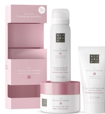RITUAL Sakura Geschenkset Duschschaum 50ml,Bodycreme 70ml Peeling 125g NEU &OVP