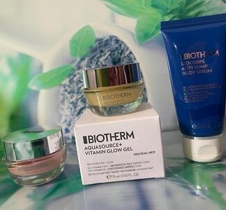 Biotherm Set Aquasource Glow Gel 15ml + Blue Peptides Cream 15ml + Serum 50ml