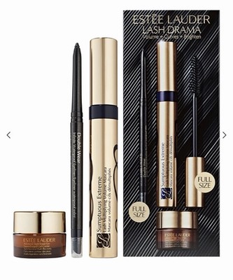 Estée Lauder Luxus Augen Set Mascara Eyeliner Originalgröße & Eye Cream 5 ml
